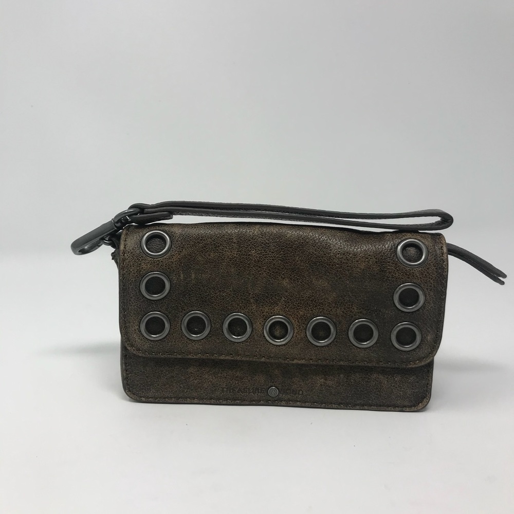 Treasure and Bond Leather Grommet Wristlet